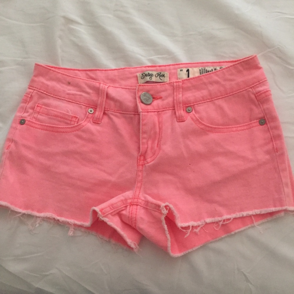 Neon pink shorts